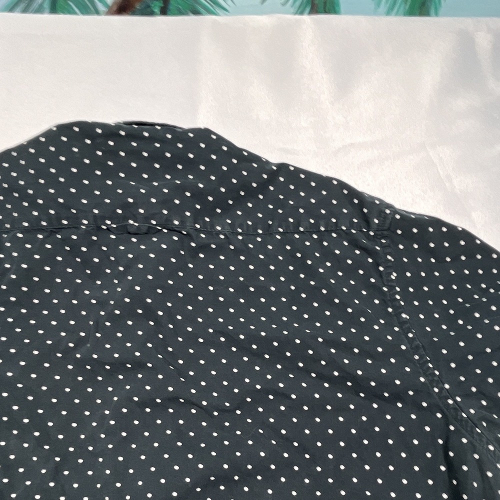 Denim & Flower Ricky Singh Men's Woven Black White Polka Dot Button-Up Shirt M - Picture 8 of 8